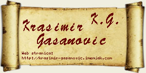 Krasimir Gašanović vizit kartica